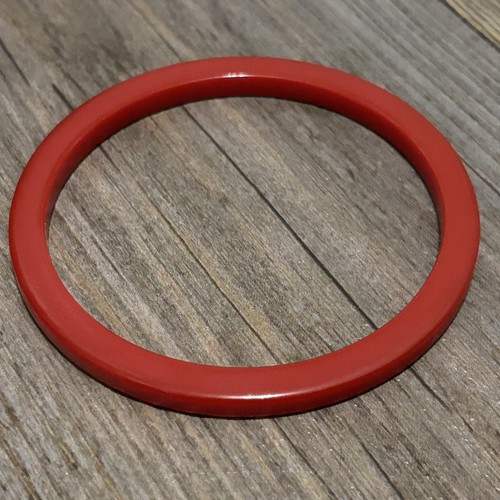 Vintage red bakelite bangle - vintage,
