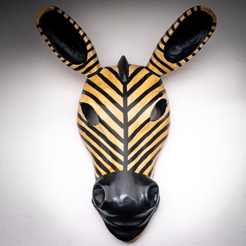 Hand carved painted wooden - &,