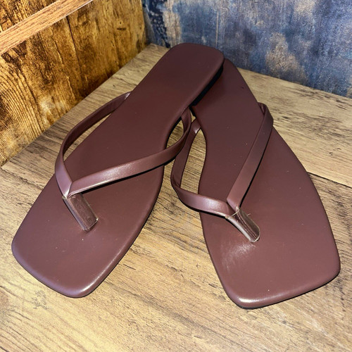 Women brown thong - brown,