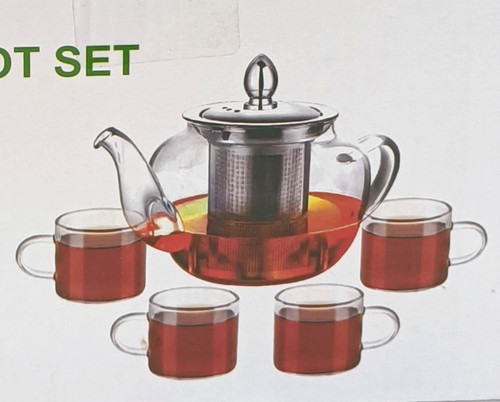Pluiesoleil glass teapot - glass, set