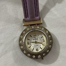 Eric CHEVILLARD Gold Tone Diamante Quartz Bracelet Wristwatch - Spares & Repairs