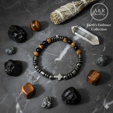 Unisex Hematite Tiger Eye