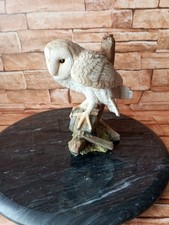 Country Artists Resin Figure : Barn Owl on Cartwheel : David Ivey 2008-excellent