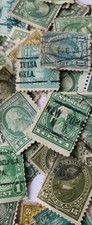 Rare Vintage American Stamps Green Bundle USA Postage