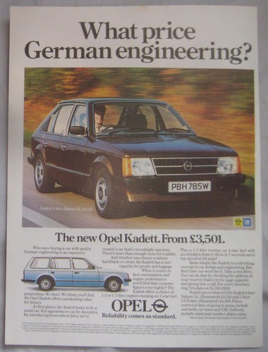 Opel kadett original advert - kadett,