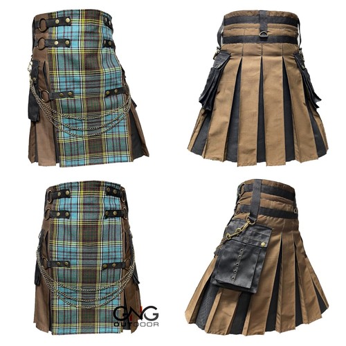 Men scottish gothic kilt - scottish,