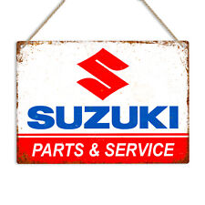 SUZUKI Parts and Service Retro Metal Sign Vintage Plaque Man Cave Shed Garage