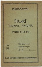STUART TYPE P5 & P55 MARINE ENGINE ORIGINAL 1942 OPERATION & MAINTENANCE MANUAL
