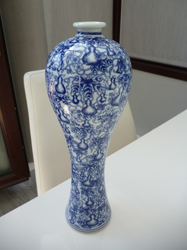 Vase chinese blue white - vase,
