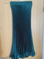 Stunning Emerald Green Pleated Last True Angel Maxi Skirt Size S 8/10