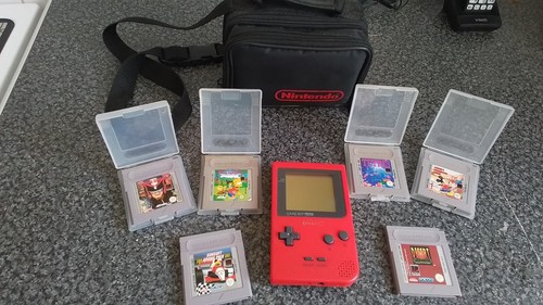 Vintage red game boy - vintage,