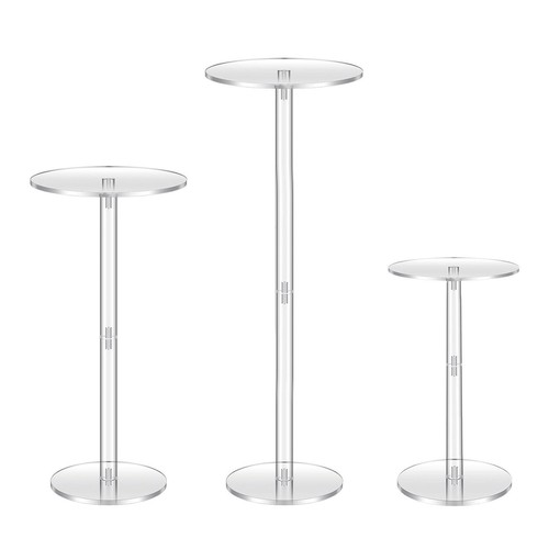 Clear flower stand table - flower,