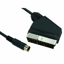 1.5m SCART to SVHS S-Video 4 PIN Mini Din Video TV Cable Lead Gold Connectors