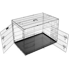 Metal Dog Cage Puppy Crate, Pet Training Crate Carrier X-Small up to XX-Large
