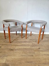 Pair of Danish Teak Midcentury ring arm chairs by Nanna Ditzel