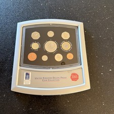 2000 United Kingdom Proof 10-Coin Set Collection Royal Mint In Presentation Box