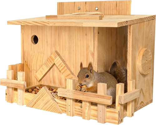 Handmade solid wood squirrel - solid,