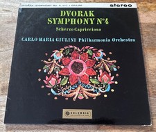 SAX 2461 *BLUE/SILVER GIULINI  DVORAK SYMPHONY NO.4 /SCHERZO CAPRICCIOSO* VG+ LP