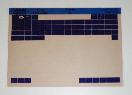 Microfich parts catalogue - catalogue, /