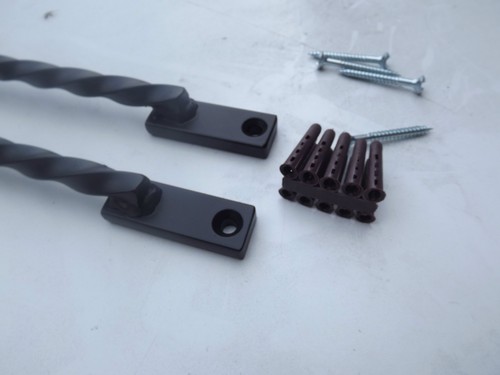 1000mm 12mm twisted bars - 2x,
