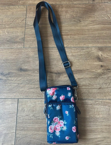 Navy floral canvas small - navy,