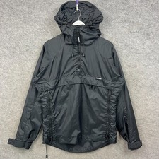 Vintage Finisterre Jacket Mens Large Black Smock Anorak Coat Waterproof Ripstop