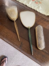 vintage vanity set mirror brush