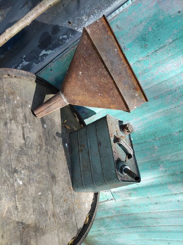 Vintage oil filler funnel - funnel, and