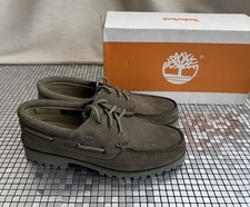 TIMBERLAND AUTHENTIC HANDSEWN BOAT SHOE DARK GREEN NUBUCK SIZE UK 9 EUR 43.5