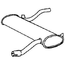 Exhaust Tail Pipe With Back