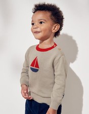 The Little White Company Sailboat Jumper, aged 12-18 months, RRP £30 BNWT