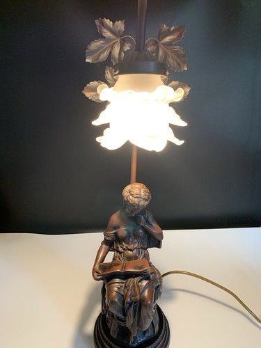 Antique table lamp - table,