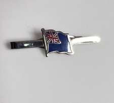 Royal Navy Blue Ensign Chrome & Enamel Tie Slide Clip badge 57 x 18 mm