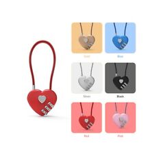 Heart Wire Combination Lock Travel Luggage Small Padlock Key Suitcase