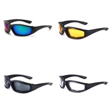 2X Padded Wind Resistant Sunglasses Motorcycle Riding Glasses