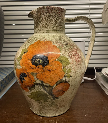 Yorkshire pottery floral - pottery, jug