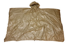 German Military Reuchter Ringelai Poncho Waterproof Field Gear Used Olive Green