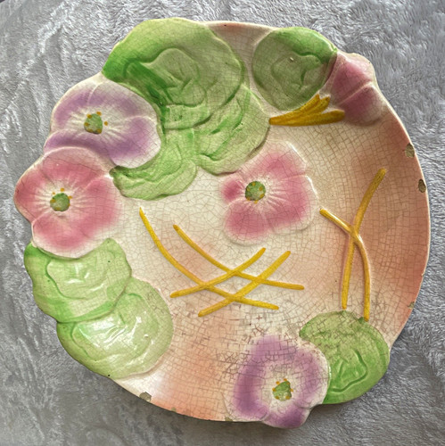 Avon ware plate pink green - ware,,