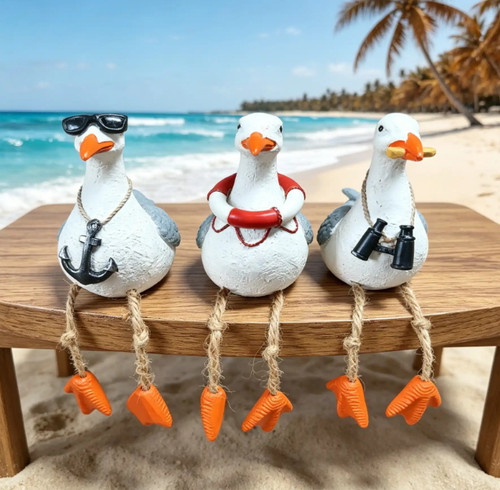 Seagull fun bathroom - bathroom, ornament