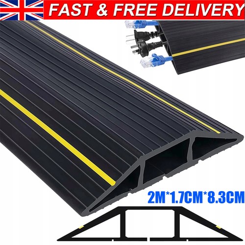 Black floor cable protector - black,