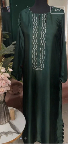 Women green kurta long - women’s,