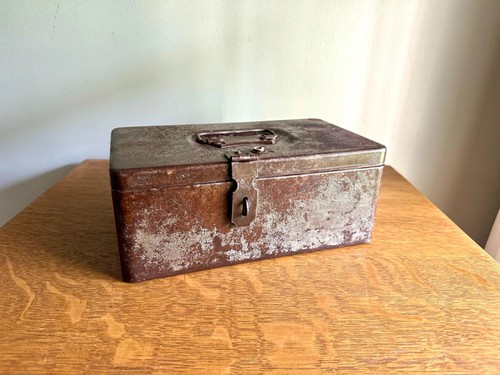 Vintage rustic cash money box - vintage,