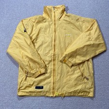 Vintage Nautica Sailing Jacket Mens XL Yellow Featherweight Shell Windbreaker