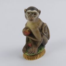 CHARMING FINELY MODELLED HALCYON DAYS SILVER & CHINA MONKEY