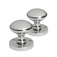 Polished Chrome Mortice door knob set for Internal doors 58mm Rose 50mm knob