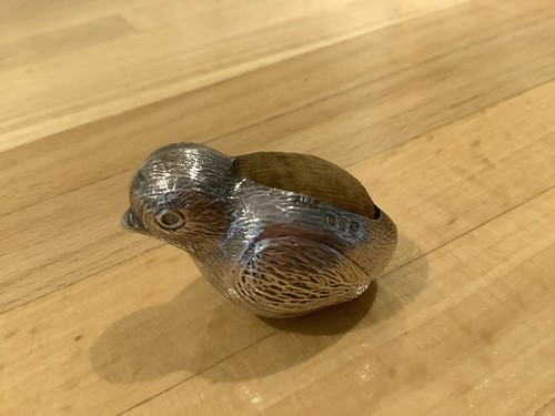 Antique vintage silver chick - silver,