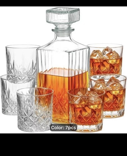 Piece whiskey decanter set - 7,