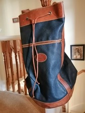 Mulberry Vintage Leather & Navy blue Scotch grain Mariner's Bag, hold-all, case