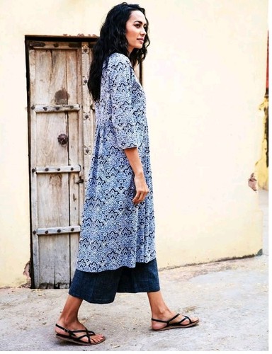 Anokhi dress porcelain - porcelain,