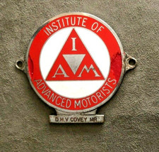 Institute Of Advanced Motorists Iam D.H.V Covey Mr Enamel Motor Car Badge Emblem